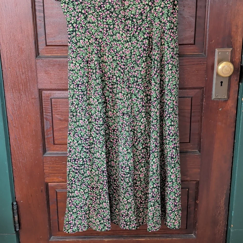 J Crew Sweetheart Neckline Floral Smocked Sleeve Midi Dress 12 - Picture 7 of 14